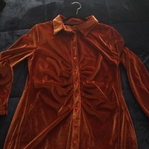 Button up Velvet dress